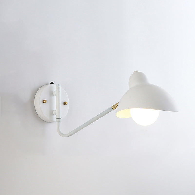 Modern 1-Light Wall Sconce Wrought Iron Geometric Wall Light for Bedroom