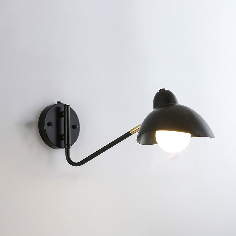 Modern 1-Light Wall Sconce Wrought Iron Geometric Wall Light for Bedroom