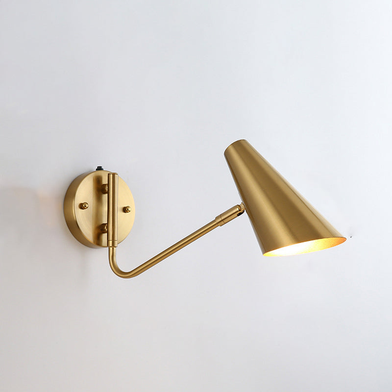 Modern 1-Light Wall Sconce Wrought Iron Geometric Wall Light for Bedroom
