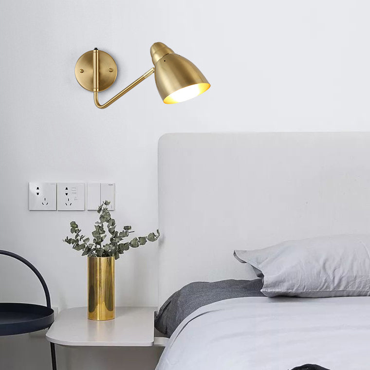 Modern 1-Light Wall Sconce Wrought Iron Geometric Wall Light for Bedroom