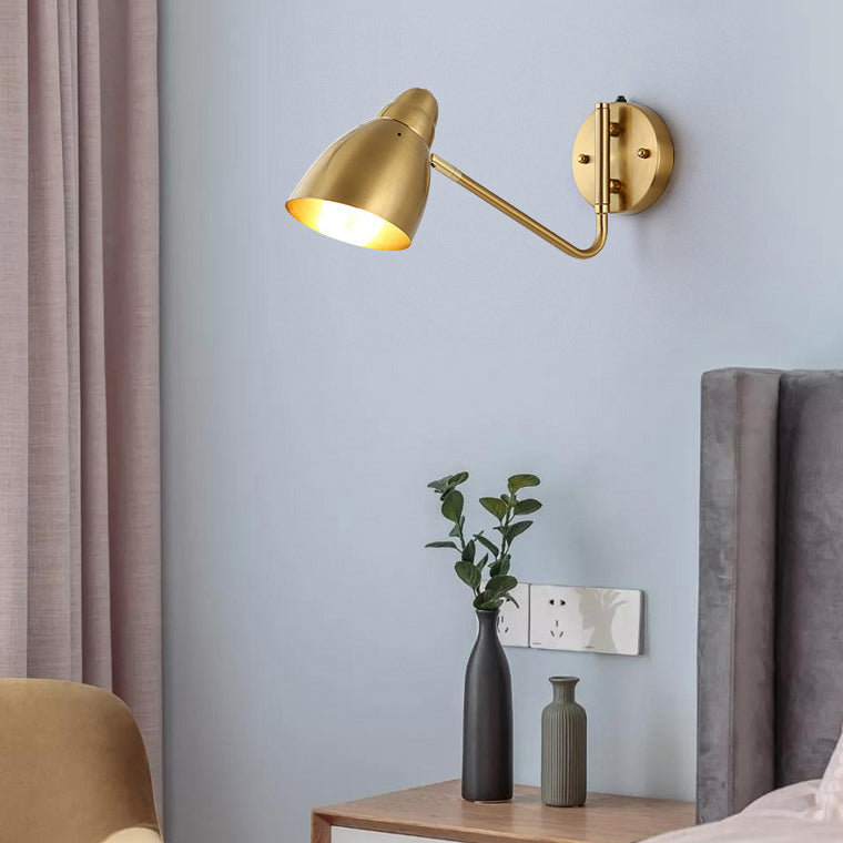 Modern 1-Light Wall Sconce Wrought Iron Geometric Wall Light for Bedroom