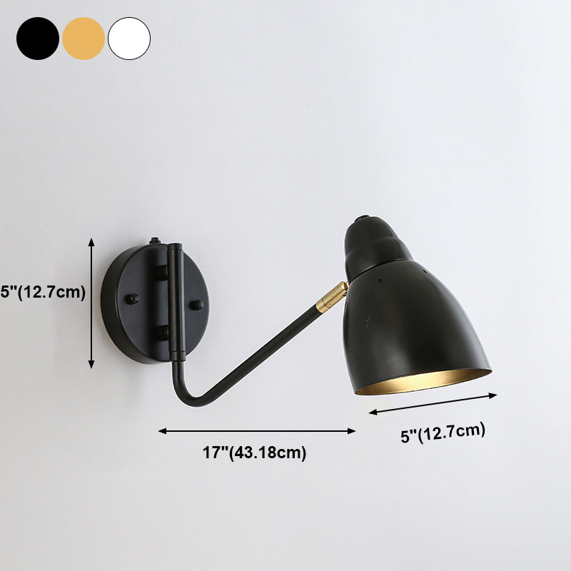 Modern 1-Light Wall Sconce Wrought Iron Geometric Wall Light for Bedroom