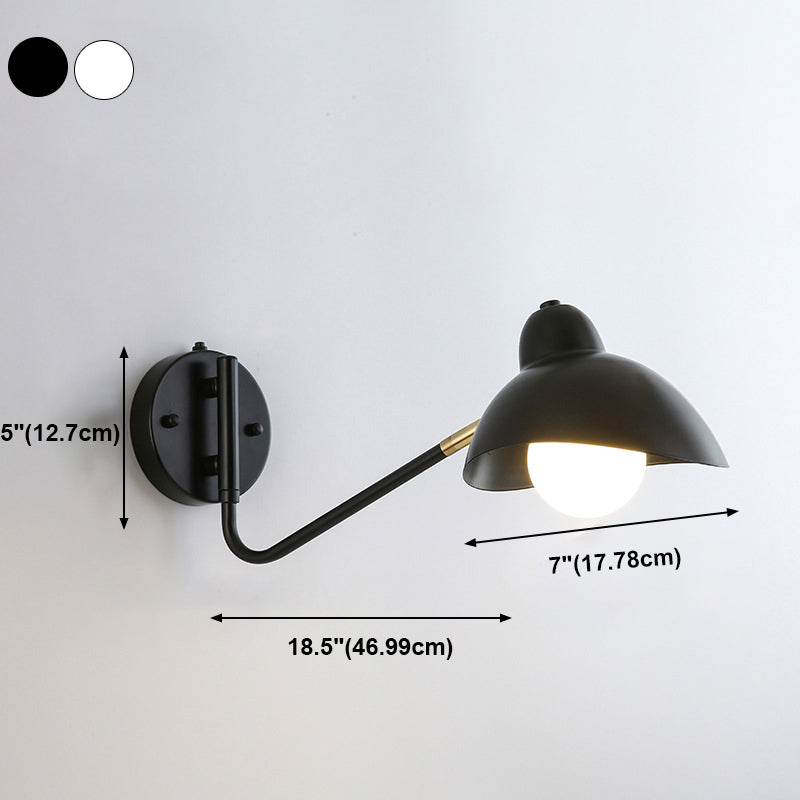 Modern 1-Light Wall Sconce Wrought Iron Geometric Wall Light for Bedroom