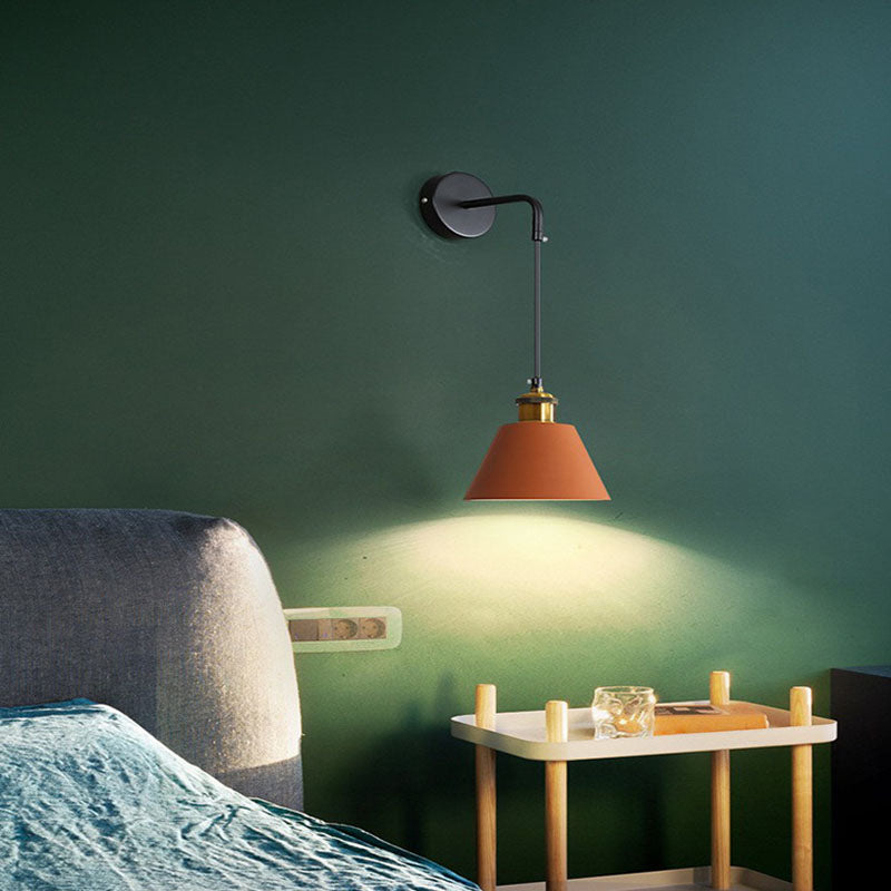 Modern Creative 1-Light Wall Lamp Iron Geometric Wall Light for Bedroom