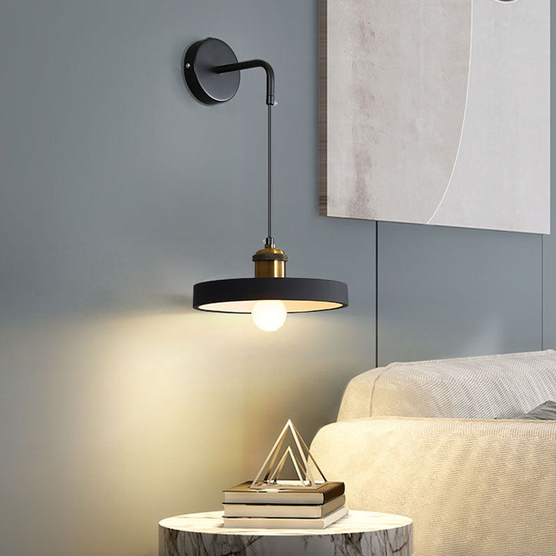Modern Creative 1-Light Wall Lamp Iron Geometric Wall Light for Bedroom