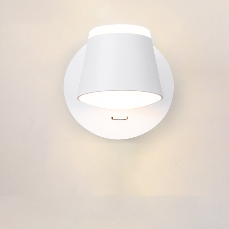 Modern Simplicity LED Wall Lamp Geometric Rotatable Wall Light with Acrylic Shade