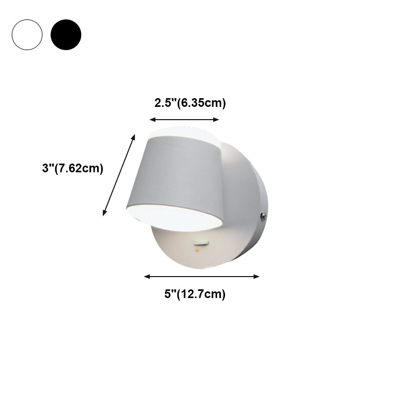 Modern Simplicity LED Wall Lamp Geometric Rotatable Wall Light with Acrylic Shade