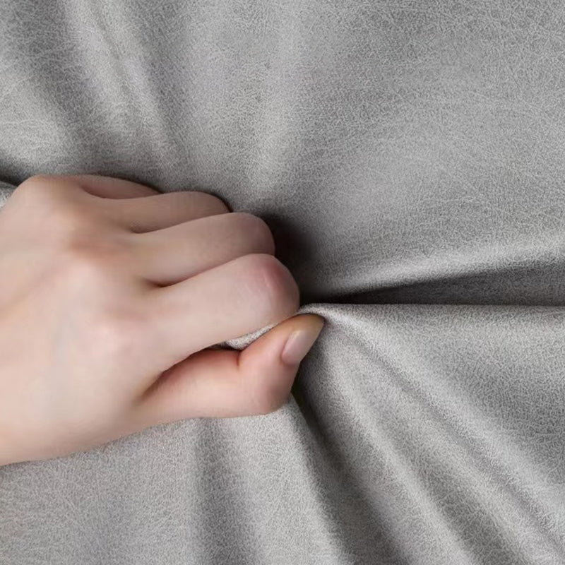 Scandinavian Stain-Resistant Faux Leather L-Shape Cushion Back Sofa