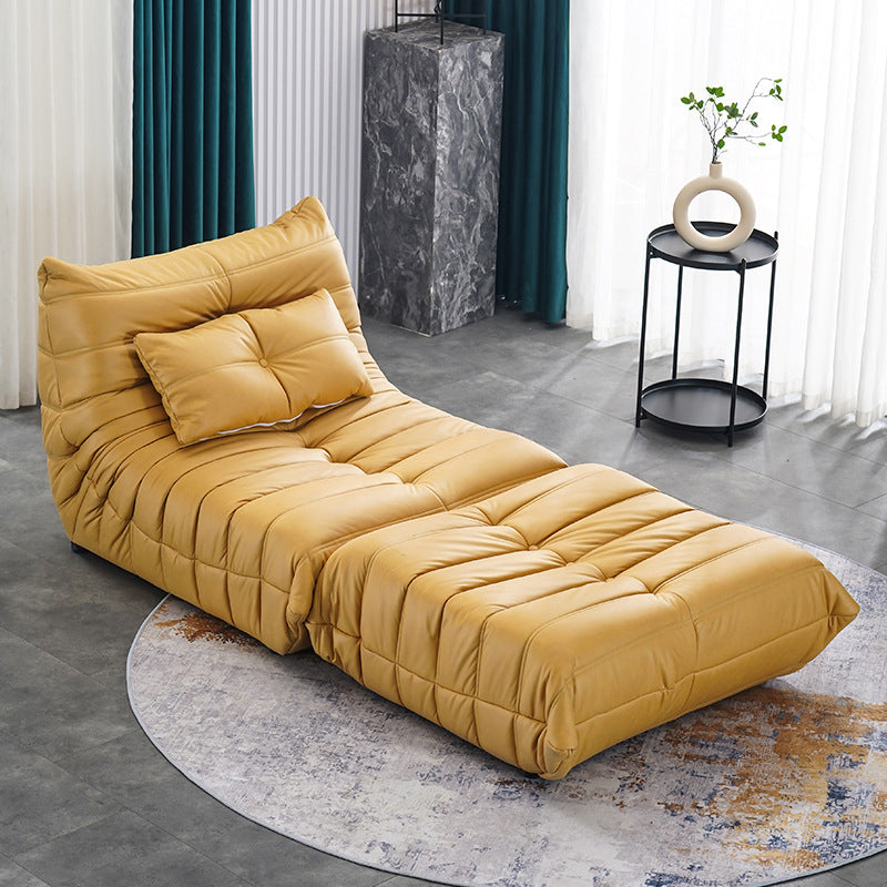 Contemporary Armless Accent Chair Modern Chair with Biscuit Back