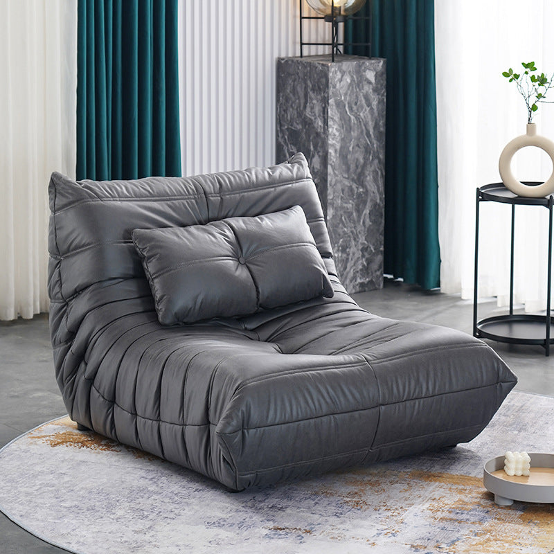 Contemporary Armless Accent Chair Modern Chair with Biscuit Back