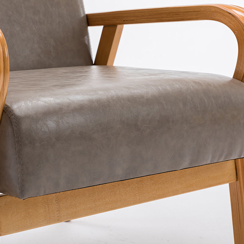 Arm Chair 25.19" L x 25.98" W x 29.52" H Solid Wood Frame Accent Armchair