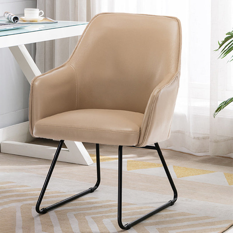 Faux Leather Arm Chair 22.44" L x 23.22" W x 32.67" H Accent Armchair for Living Room