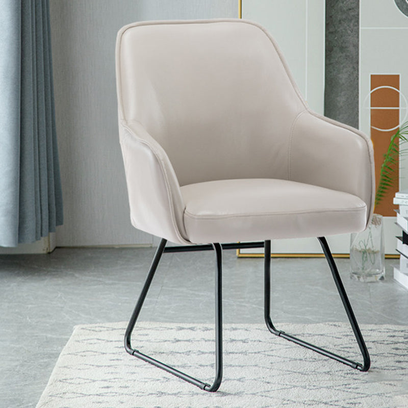 Faux Leather Arm Chair 22.44" L x 23.22" W x 32.67" H Accent Armchair for Living Room