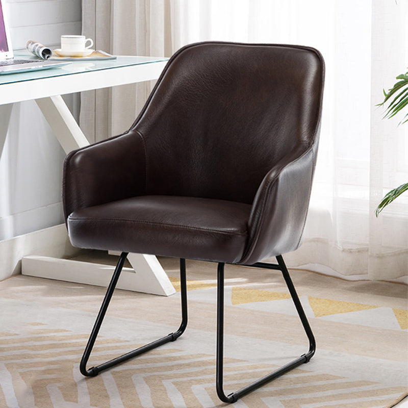 Faux Leather Arm Chair 22.44" L x 23.22" W x 32.67" H Accent Armchair for Living Room
