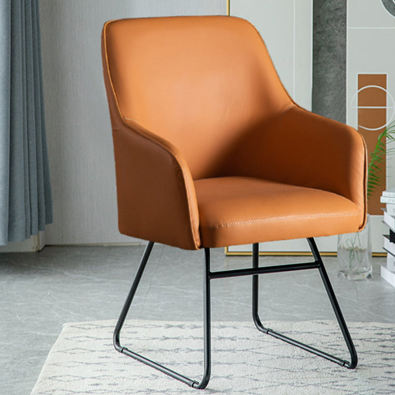 Faux Leather Arm Chair 22.44" L x 23.22" W x 32.67" H Accent Armchair for Living Room