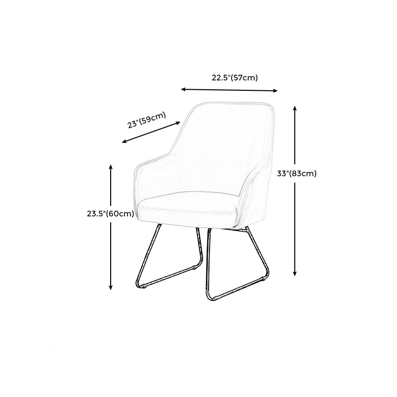 Faux Leather Arm Chair 22.44" L x 23.22" W x 32.67" H Accent Armchair for Living Room
