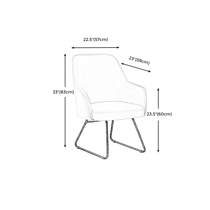 Faux Leather Arm Chair 22.44" L x 23.22" W x 32.67" H Accent Armchair for Living Room