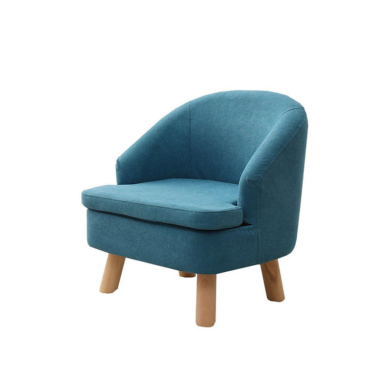 Recessed Arms Chair with Basic Four Legs with Tight Back for Bedroom