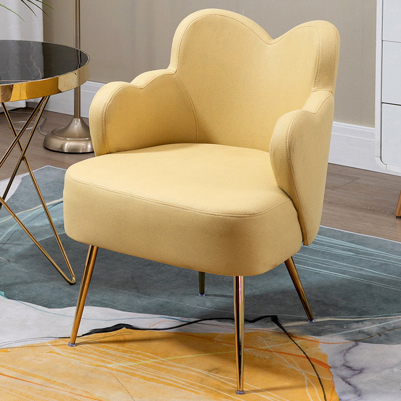 Velvet/Faux Leather Chair 23.6" L x 23.6"W x 30.7"H Arms Included Chair