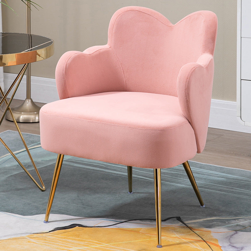 Velvet/Faux Leather Chair 23.6" L x 23.6"W x 30.7"H Arms Included Chair