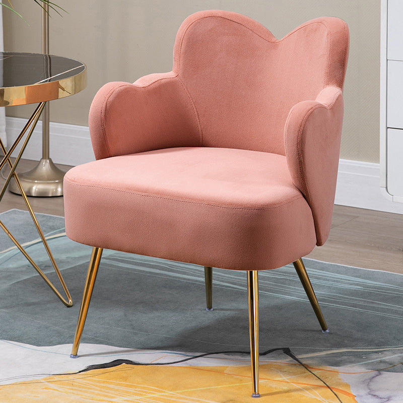 Velvet/Faux Leather Chair 23.6" L x 23.6"W x 30.7"H Arms Included Chair