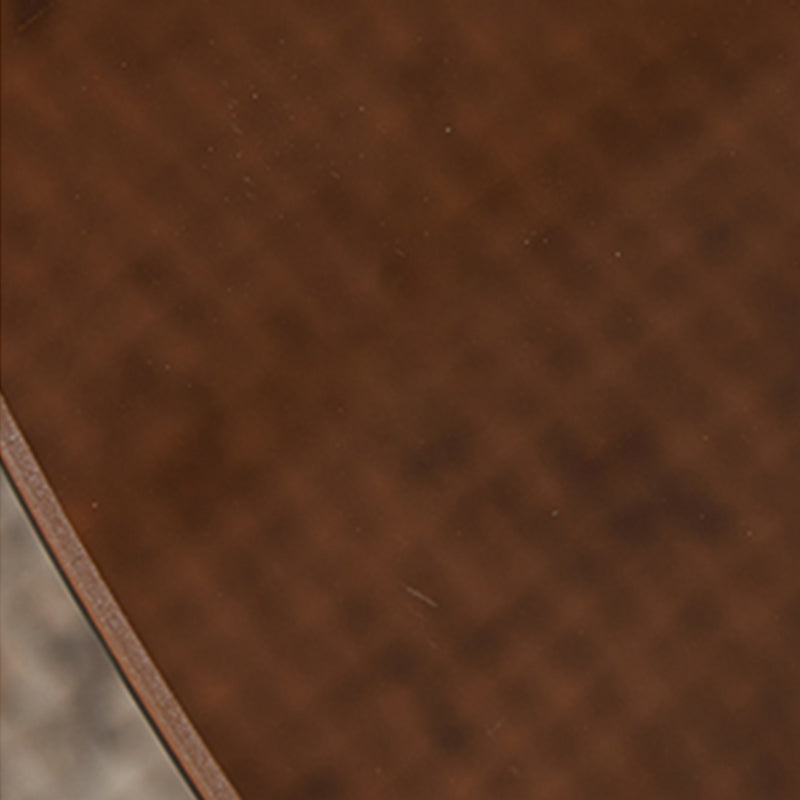 Modern Oval Glass Top Coffee Table with White Wooden Base Cocktail Table