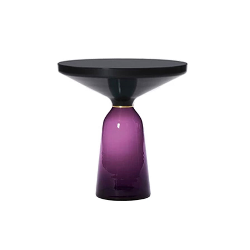 Pedestal Base Round Modern Style Glass Table with Coffee Table