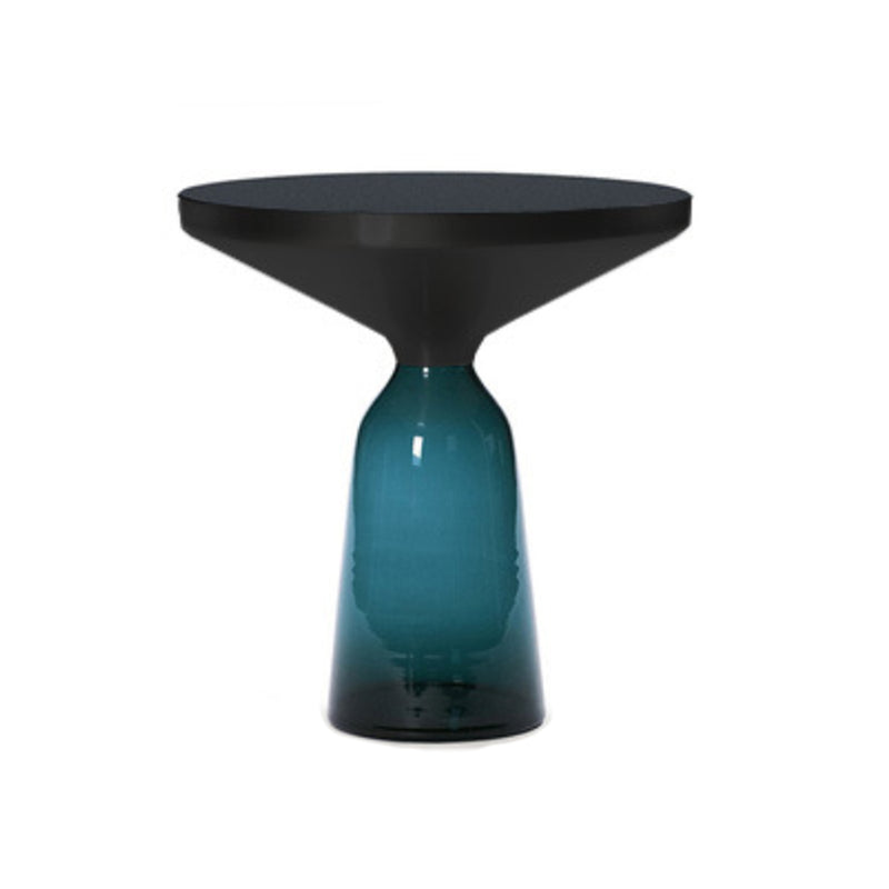 Pedestal Base Round Modern Style Glass Table with Coffee Table