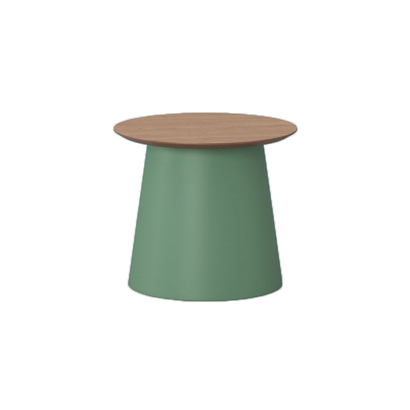 Modern Style Round Acrylic/wood Table with One Foot Base Coffee Table