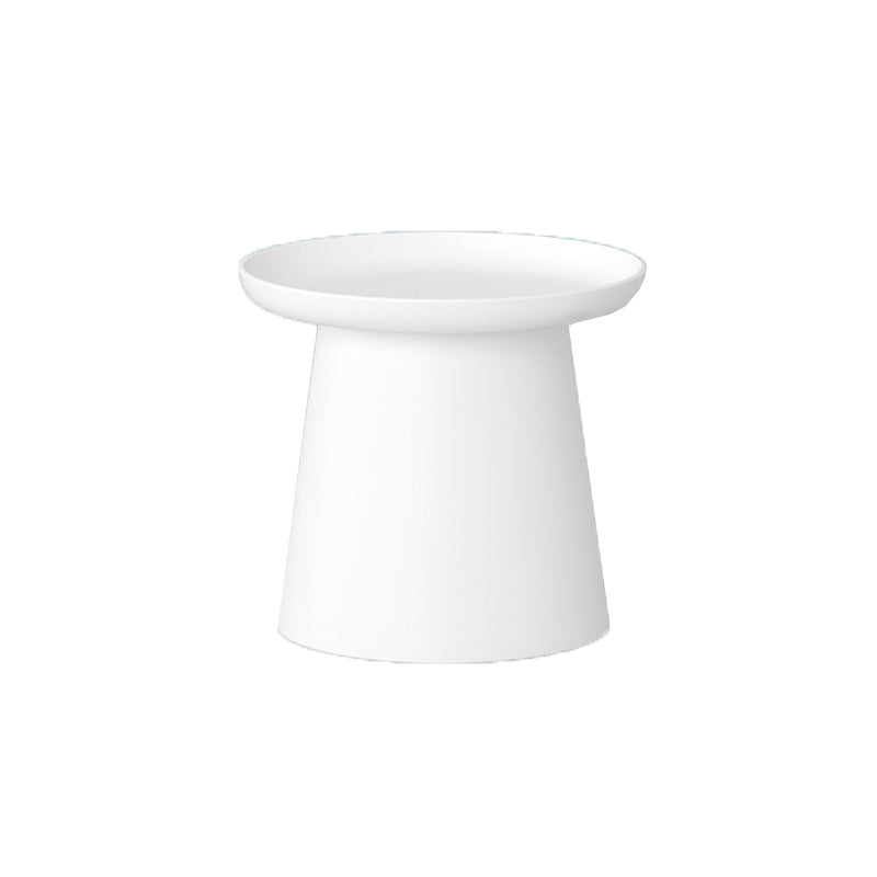 Modern Style Round Acrylic/wood Table with One Foot Base Coffee Table