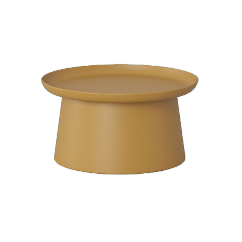 Modern Style Round Acrylic/wood Table with One Foot Base Coffee Table