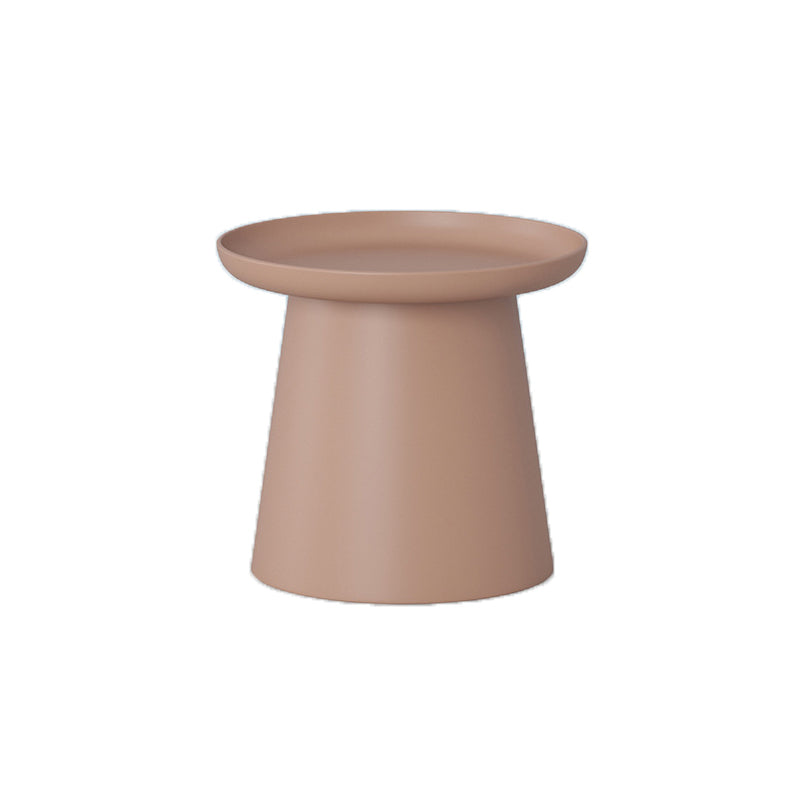 Modern Style Round Acrylic/wood Table with One Foot Base Coffee Table