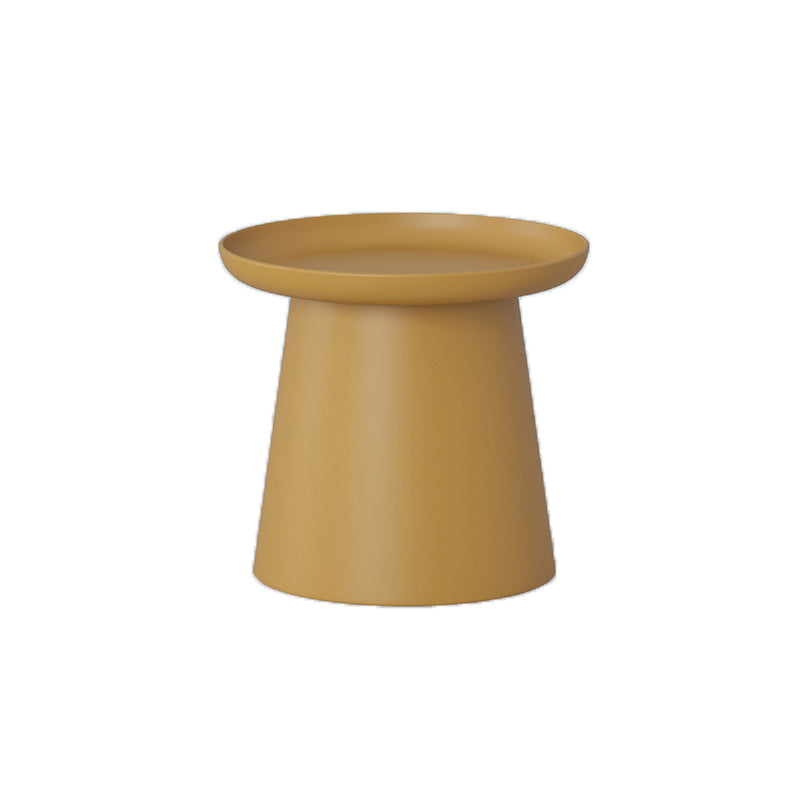 Modern Style Round Acrylic/wood Table with One Foot Base Coffee Table