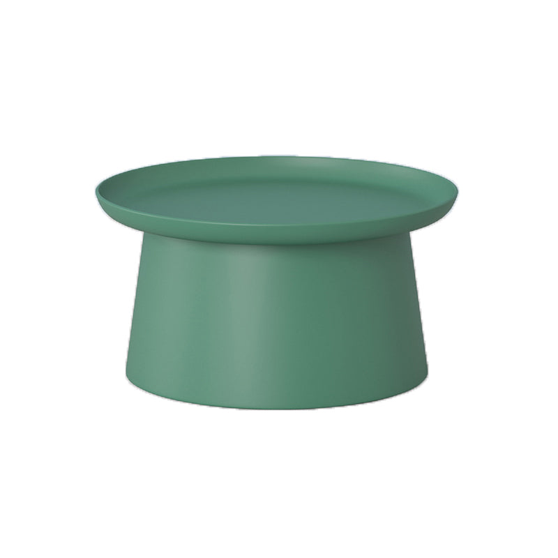 Modern Style Round Acrylic/wood Table with One Foot Base Coffee Table