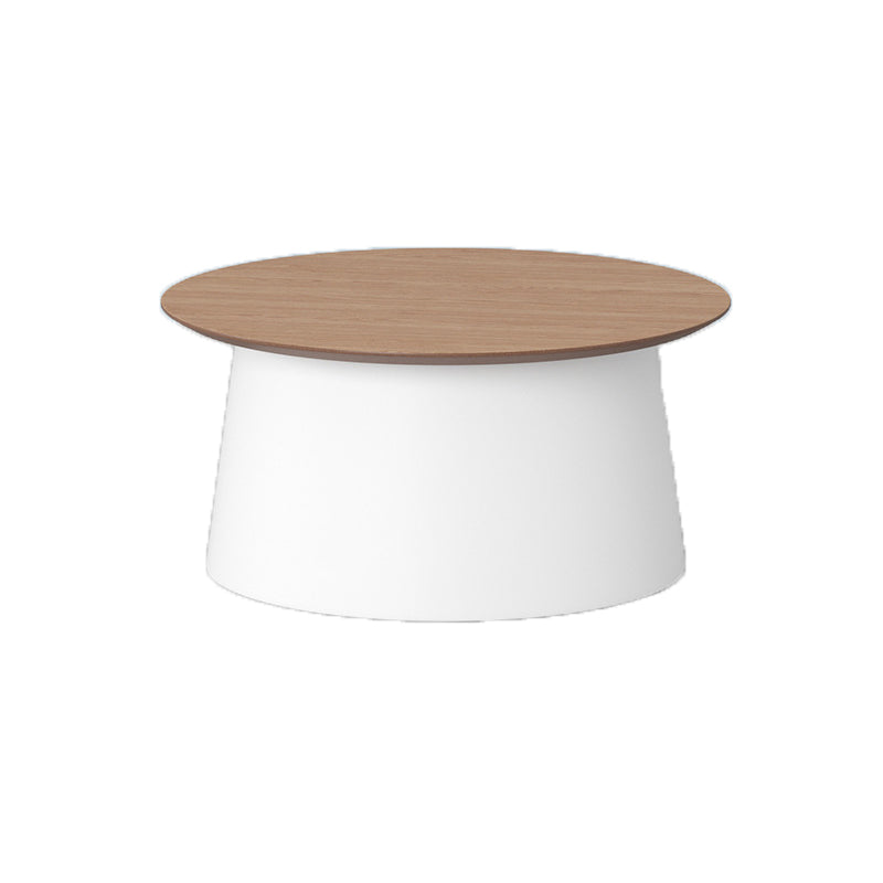 Modern Style Round Acrylic/wood Table with One Foot Base Coffee Table