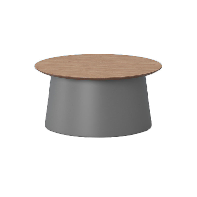 Modern Style Round Acrylic/wood Table with One Foot Base Coffee Table