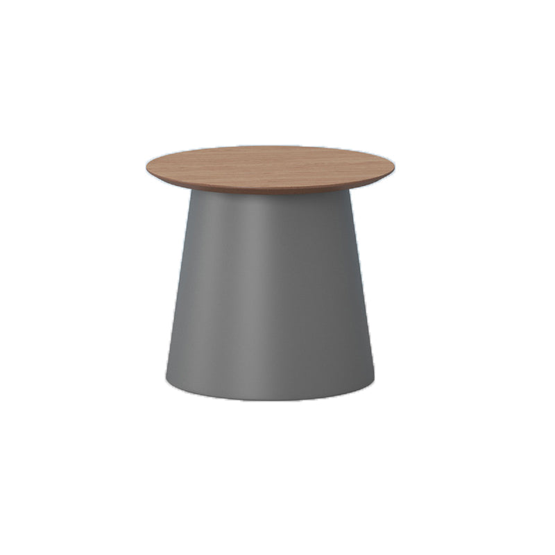 Modern Style Round Acrylic/wood Table with One Foot Base Coffee Table