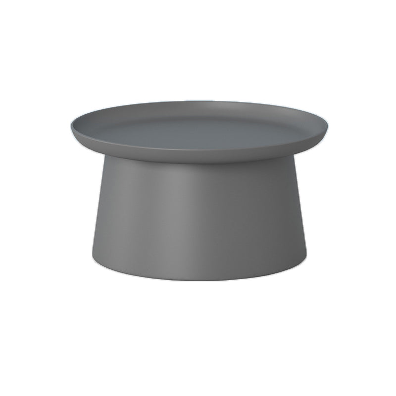 Modern Style Round Acrylic/wood Table with One Foot Base Coffee Table