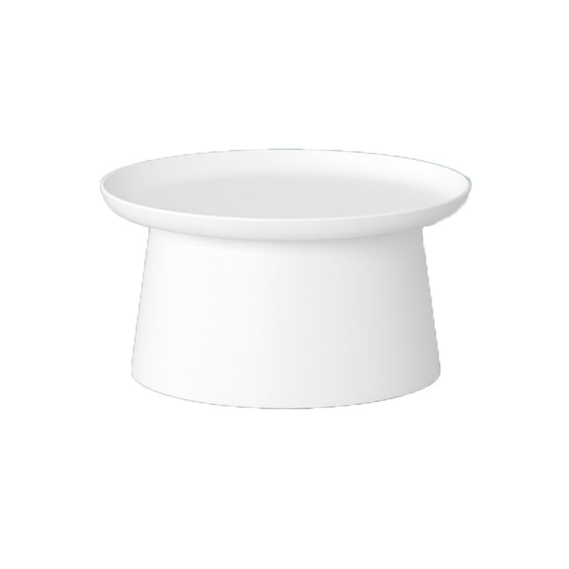 Modern Style Round Acrylic/wood Table with One Foot Base Coffee Table