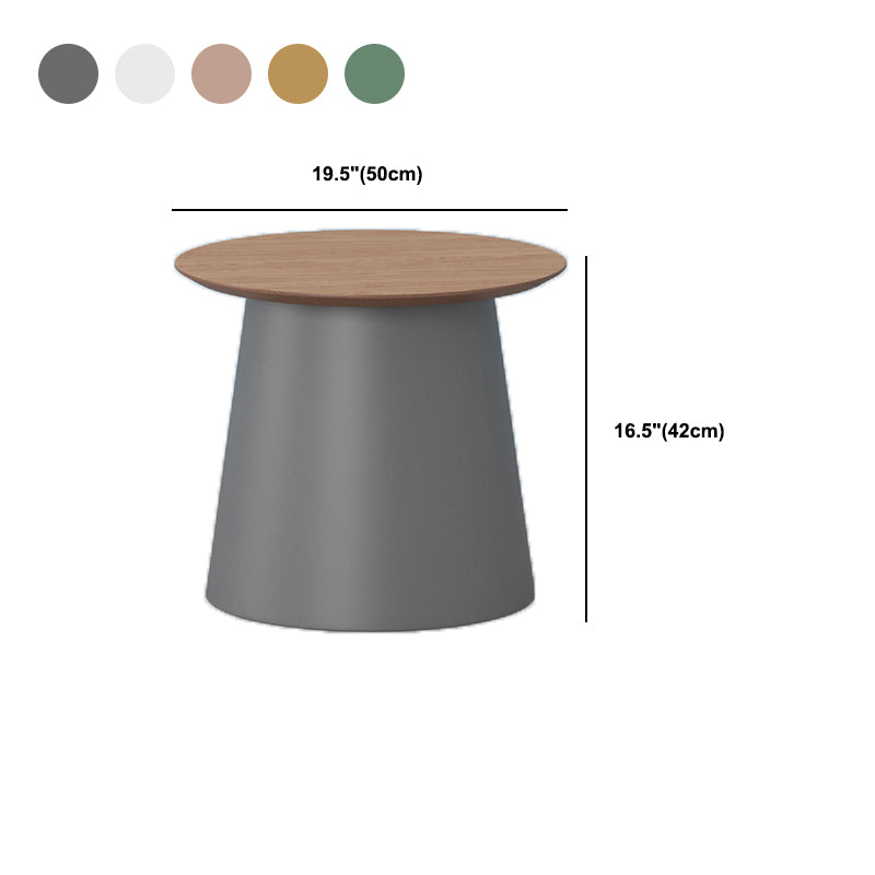 Modern Style Round Acrylic/wood Table with One Foot Base Coffee Table