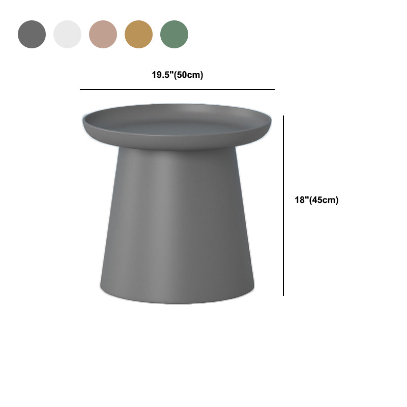 Modern Style Round Acrylic/wood Table with One Foot Base Coffee Table