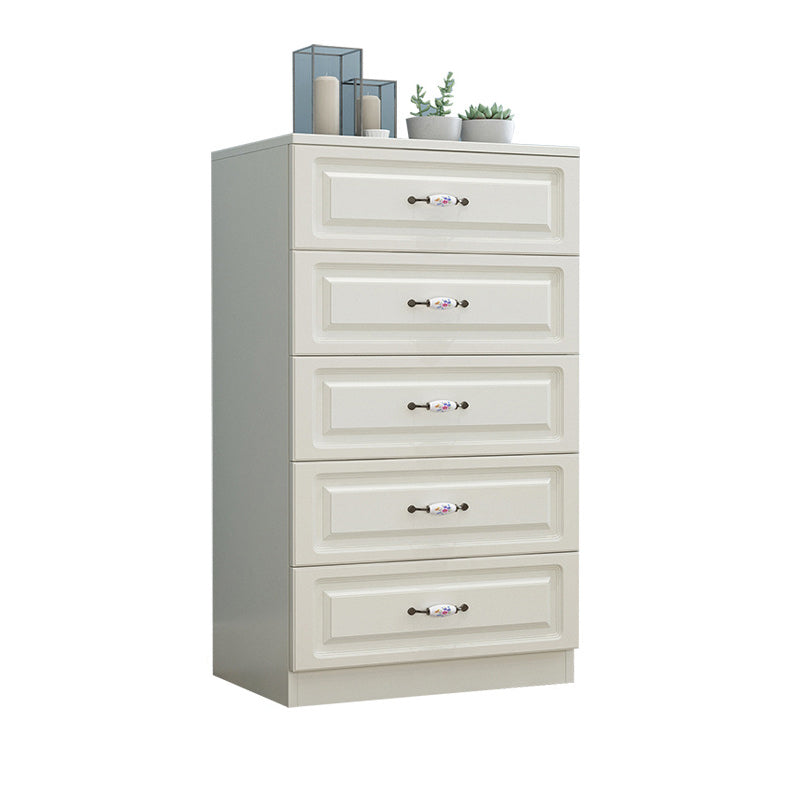Modern White Accent Chest with Drawers 15.74" Wide Side Cabinet