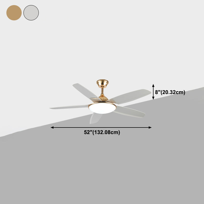 Kids Style Round Ceiling Fan Light Metal 1 Light LED Flush Light for Bedroom