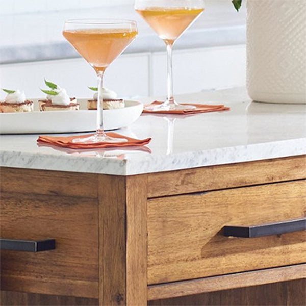 Farmhouse Stationary Kitchen Island Set Wood Rectangular Kitchen Island Set