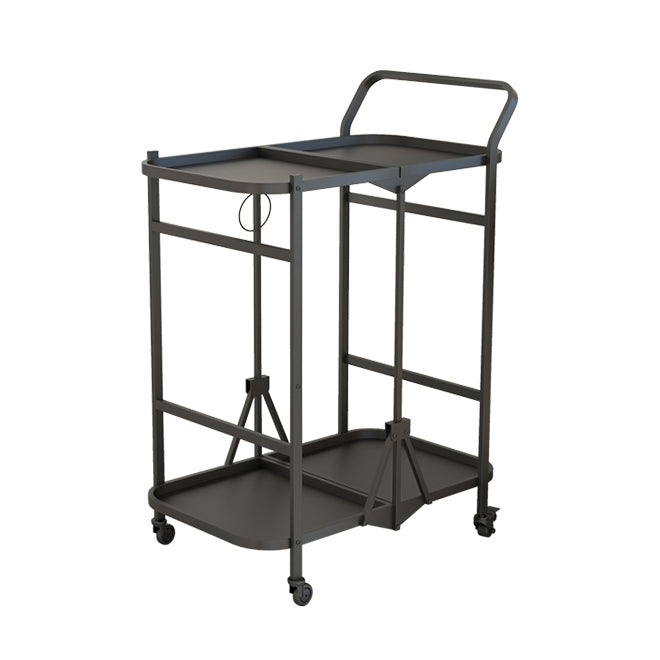 Modern 35.43"H Rolling Prep Table Rectangular Metal Prep Table for Home Use