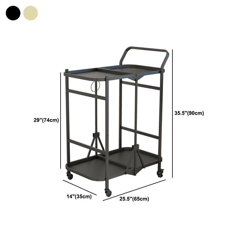 Modern 35.43"H Rolling Prep Table Rectangular Metal Prep Table for Home Use