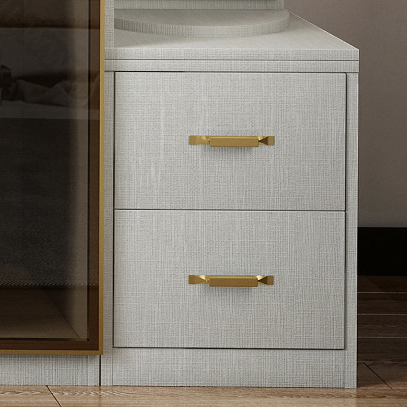 Modern Style Wardrobe White Colour Wooden Wardrobe Closet for Bedroom