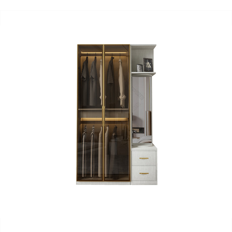 Modern Style Wardrobe White Colour Wooden Wardrobe Closet for Bedroom