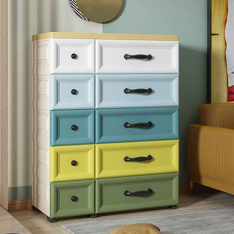 Contemporary Cabinet Plastic Storage Cabinet with Drawer for Bedroom