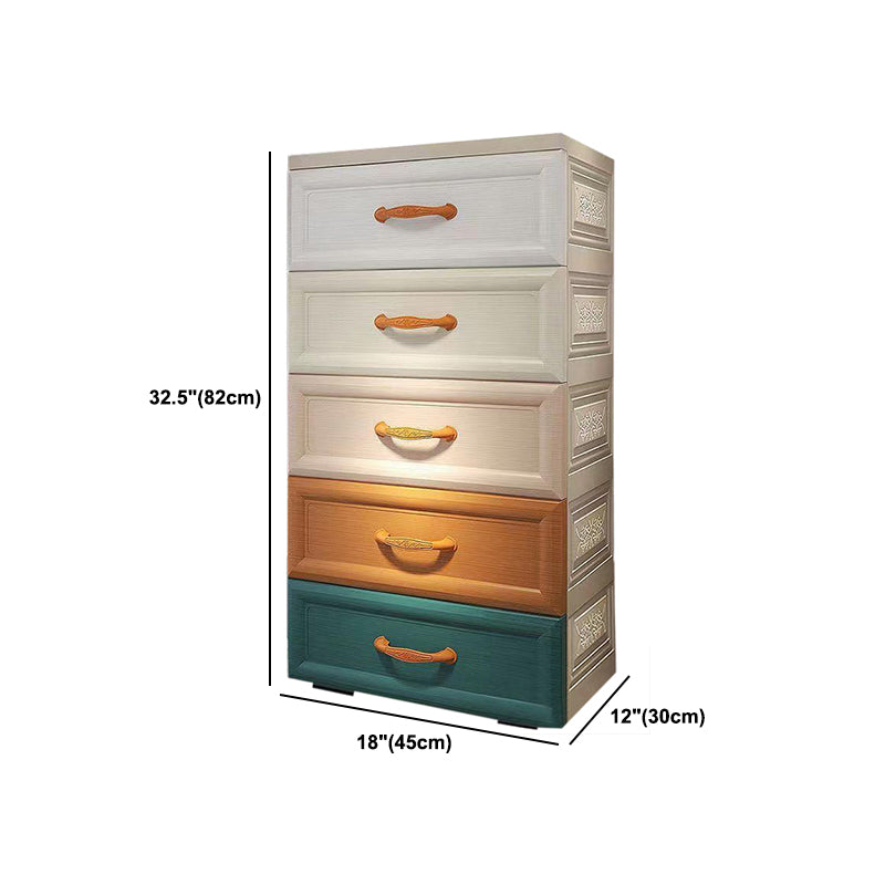 Modern Style Wardrobe Plastic Bedroom Wardrobe Closet With Drawers